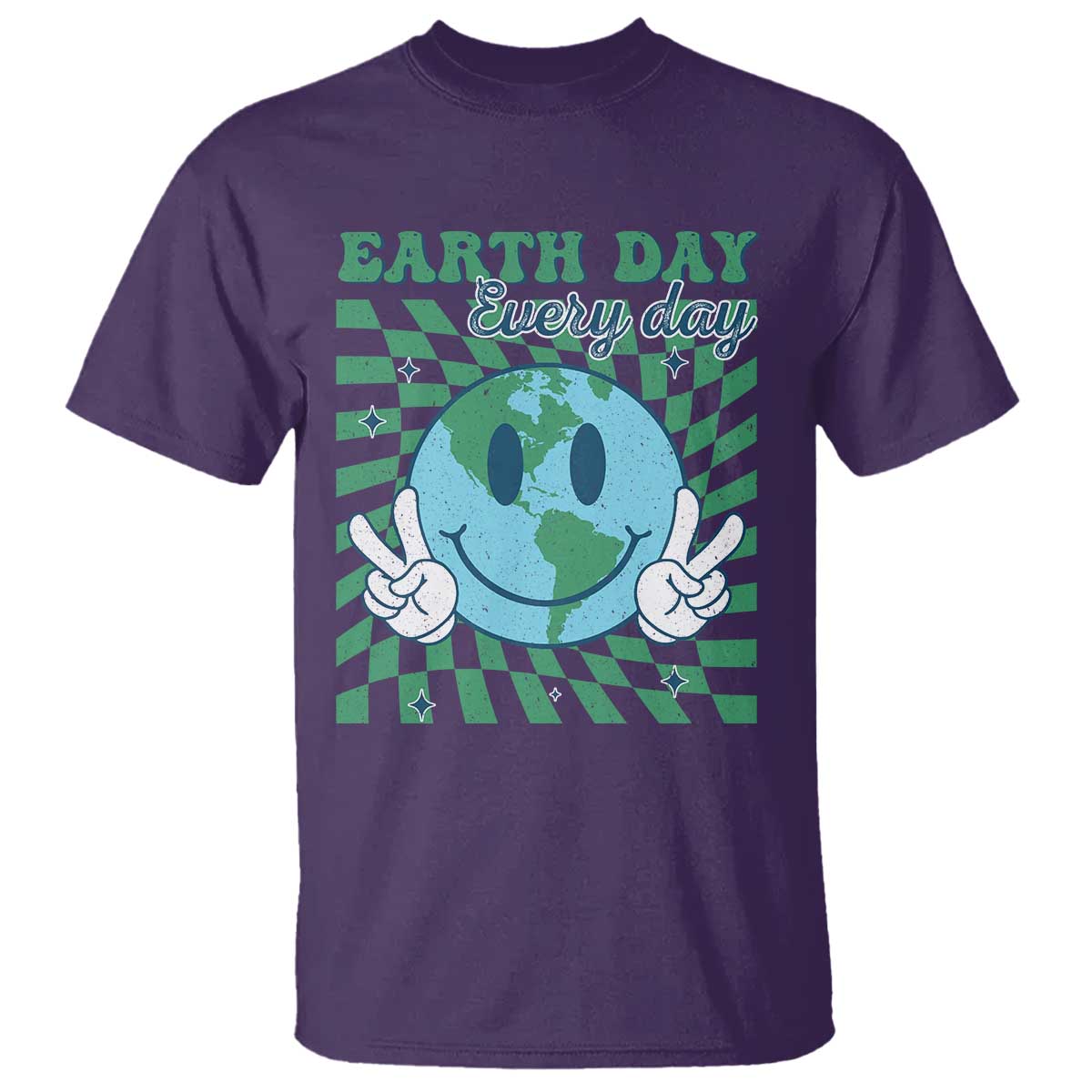 Earth Day Everyday T Shirt Smile Face Hippie Planet Anniversary
