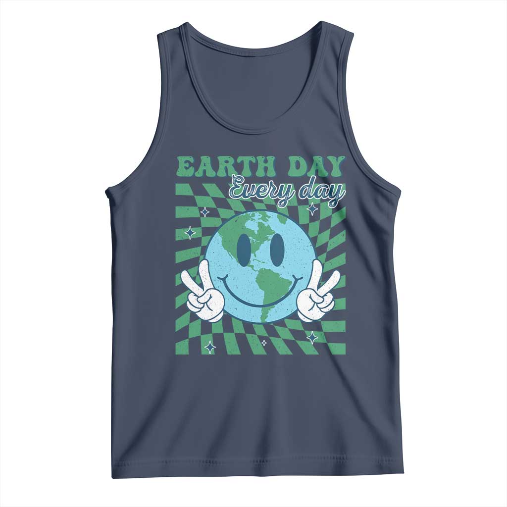 Earth Day Everyday Tank Top Smile Face Hippie Planet Anniversary