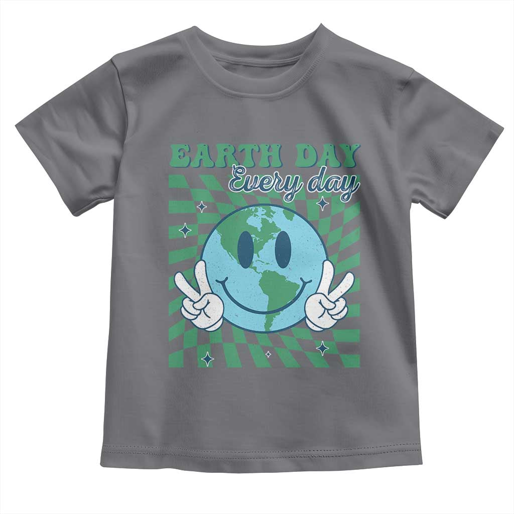 Earth Day Everyday Toddler T Shirt Smile Face Hippie Planet Anniversary