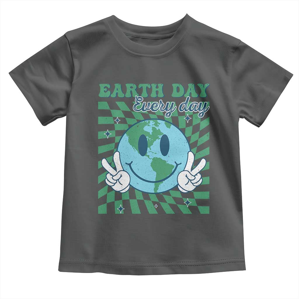 Earth Day Everyday Toddler T Shirt Smile Face Hippie Planet Anniversary