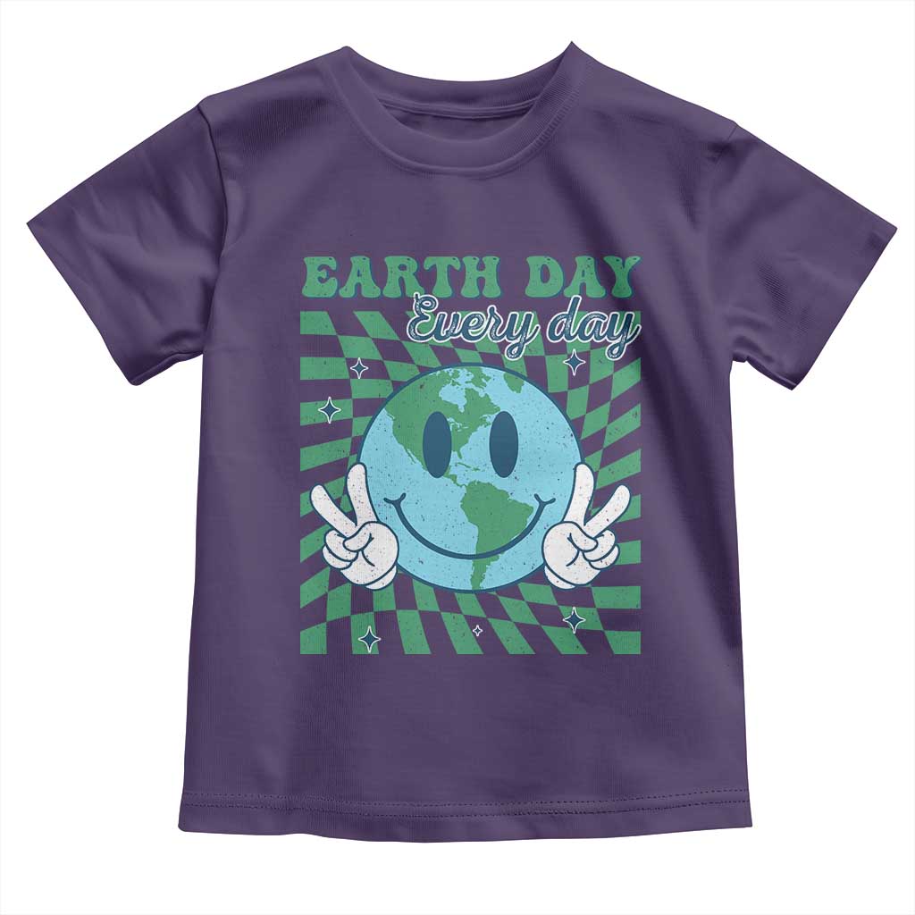 Earth Day Everyday Toddler T Shirt Smile Face Hippie Planet Anniversary