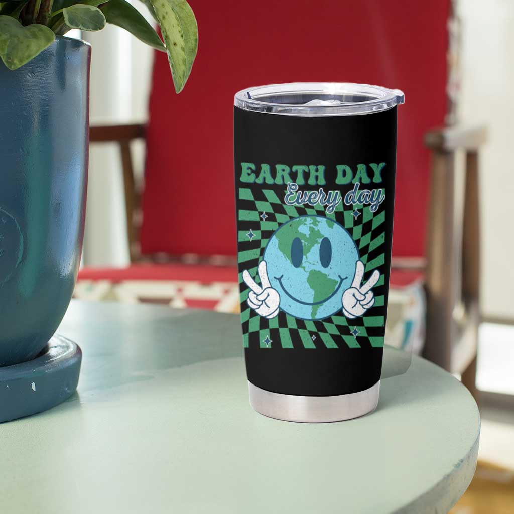 Earth Day Everyday Tumbler Cup Smile Face Hippie Planet Anniversary
