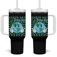 Earth Day Everyday Tumbler With Handle Smile Face Hippie Planet Anniversary