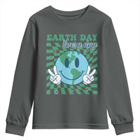 Earth Day Everyday Youth Sweatshirt Smile Face Hippie Planet Anniversary