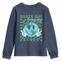 Earth Day Everyday Youth Sweatshirt Smile Face Hippie Planet Anniversary