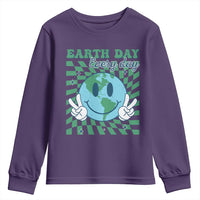 Earth Day Everyday Youth Sweatshirt Smile Face Hippie Planet Anniversary