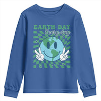 Earth Day Everyday Youth Sweatshirt Smile Face Hippie Planet Anniversary