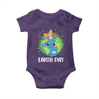 Happy Earth Day Baby Onesie Cute Earth With Floral