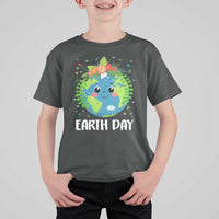 Happy Earth Day T Shirt For Kid Cute Earth With Floral