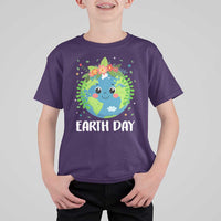 Happy Earth Day T Shirt For Kid Cute Earth With Floral