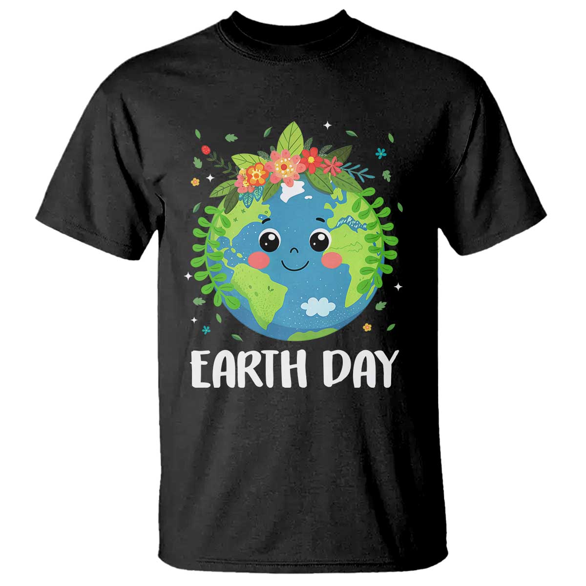 Happy Earth Day T Shirt Cute Earth With Floral