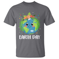 Happy Earth Day T Shirt Cute Earth With Floral