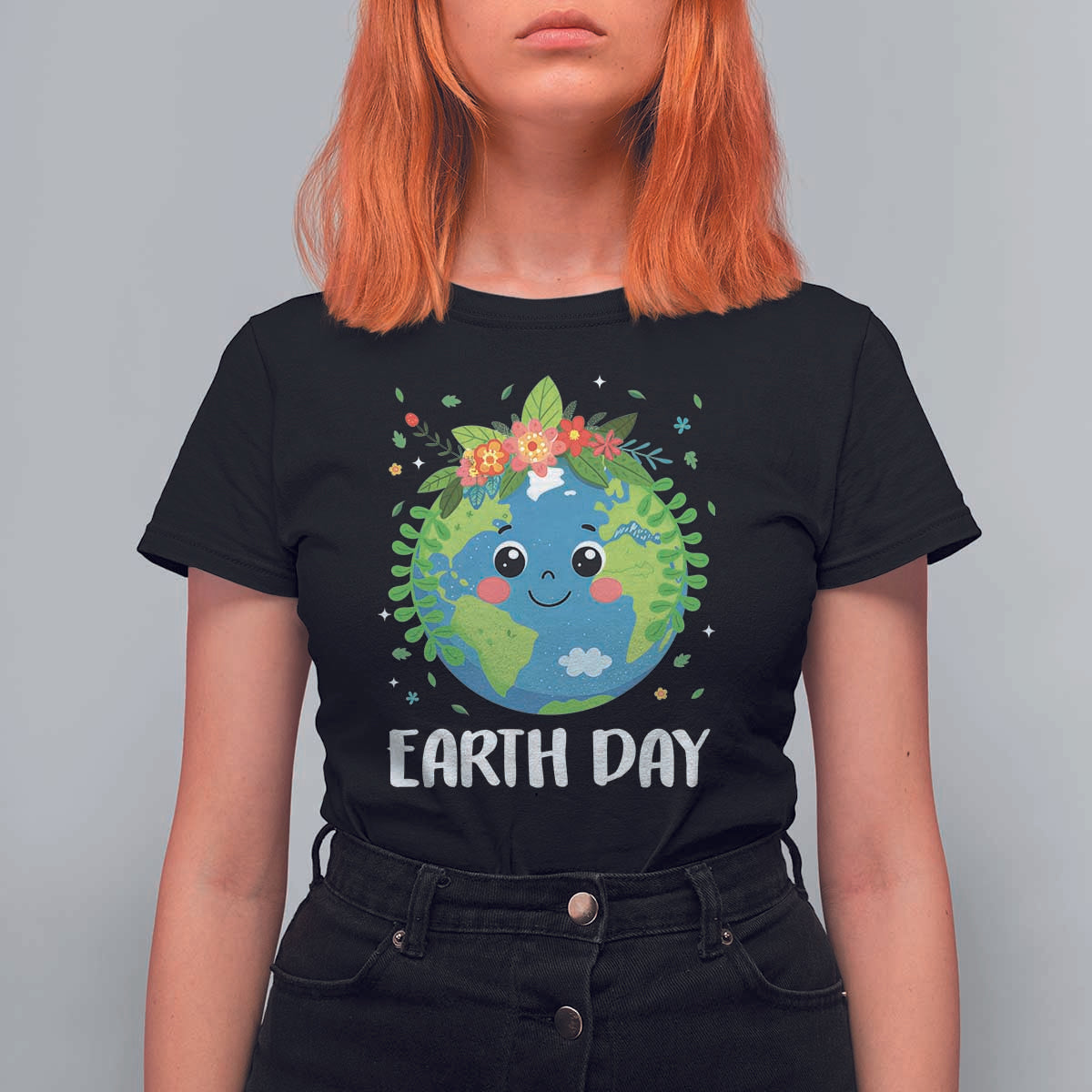 Happy Earth Day T Shirt For Women Cute Earth With Floral