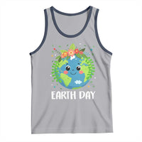 Happy Earth Day Tank Top Cute Earth With Floral
