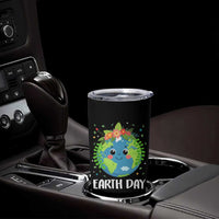 Happy Earth Day Tumbler Cup Cute Earth With Floral