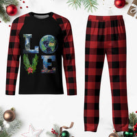 Earth Day LOVE Plaid Pajama Set Planet Anniversary Everyday - Wonder Print Shop