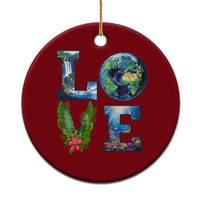 Earth Day LOVE Ceramic Ornament Planet Anniversary Everyday - Wonder Print Shop