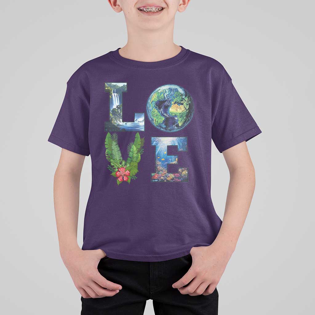 Earth Day LOVE T Shirt For Kid Planet Anniversary Everyday