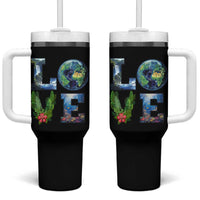 Earth Day LOVE Tumbler With Handle Planet Anniversary Everyday