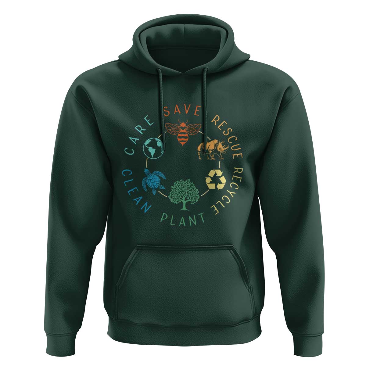 Save Bees Rescue Animals Recycle Plastic Hoodie Earth Day Protect The Environment