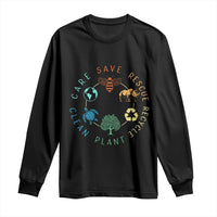 Save Bees Rescue Animals Recycle Plastic Long Sleeve Shirt Earth Day Protect The Environment