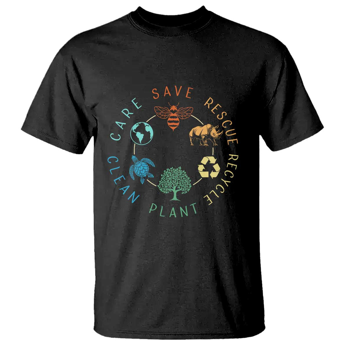 Save Bees Rescue Animals Recycle Plastic T Shirt Earth Day Protect The Environment