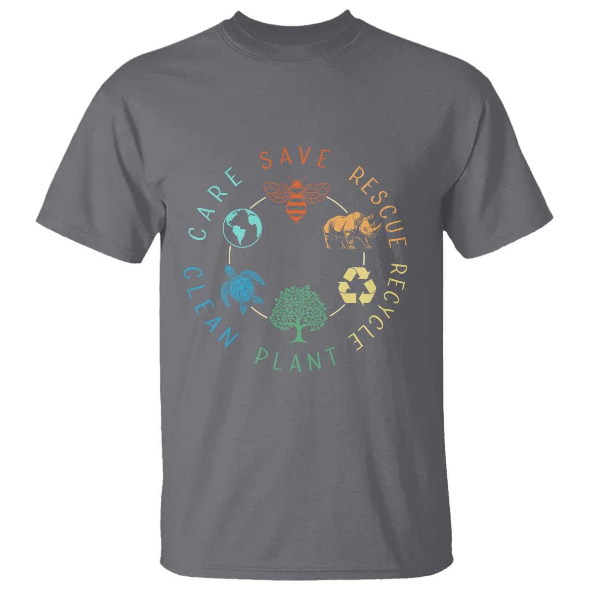 Save Bees Rescue Animals Recycle Plastic T Shirt Earth Day Protect The Environment