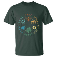 Save Bees Rescue Animals Recycle Plastic T Shirt Earth Day Protect The Environment