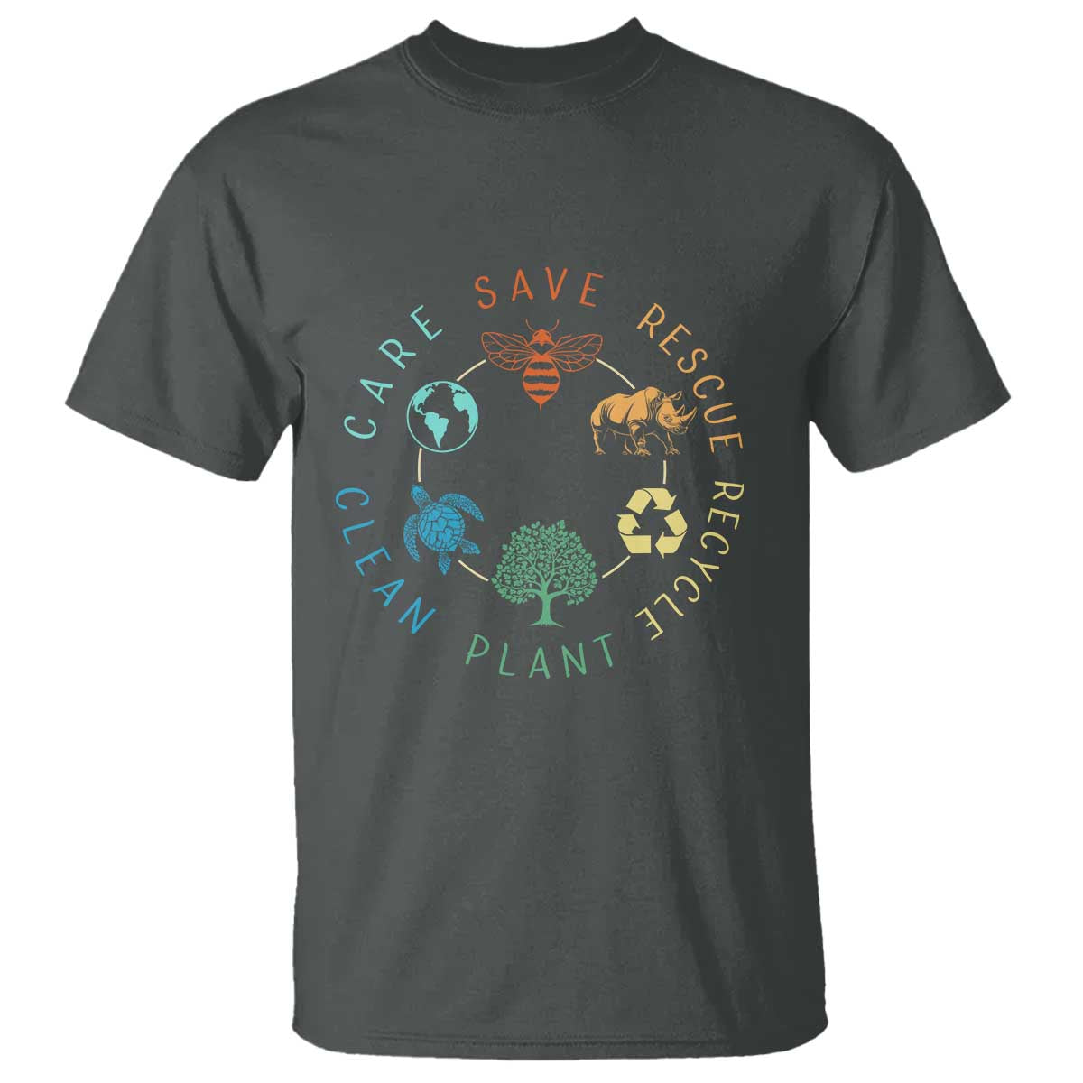 Save Bees Rescue Animals Recycle Plastic T Shirt Earth Day Protect The Environment