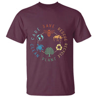 Save Bees Rescue Animals Recycle Plastic T Shirt Earth Day Protect The Environment