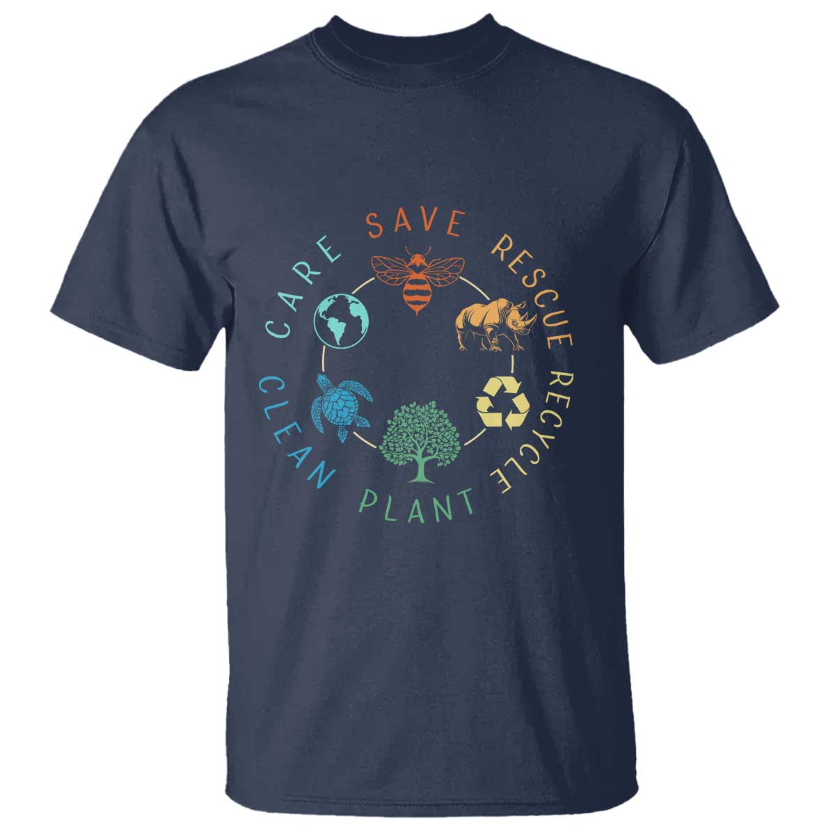 Save Bees Rescue Animals Recycle Plastic T Shirt Earth Day Protect The Environment