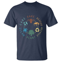 Save Bees Rescue Animals Recycle Plastic T Shirt Earth Day Protect The Environment