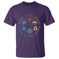 Save Bees Rescue Animals Recycle Plastic T Shirt Earth Day Protect The Environment