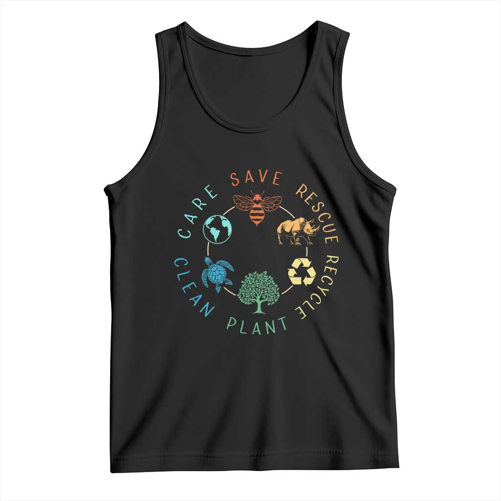 Save Bees Rescue Animals Recycle Plastic Tank Top Earth Day Protect The Environment