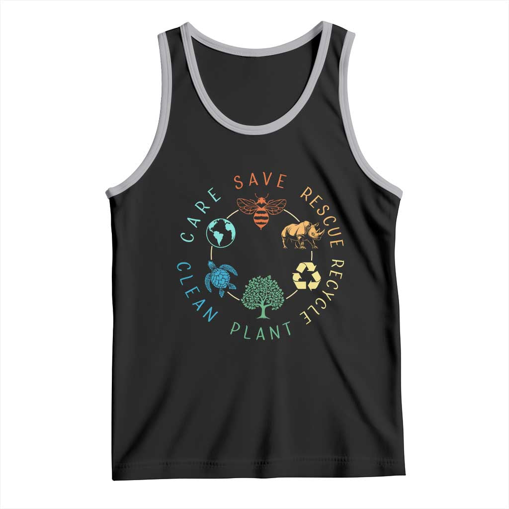 Save Bees Rescue Animals Recycle Plastic Tank Top Earth Day Protect The Environment