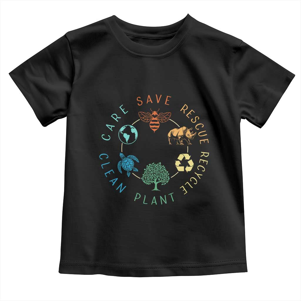 Save Bees Rescue Animals Recycle Plastic Toddler T Shirt Earth Day Protect The Environment