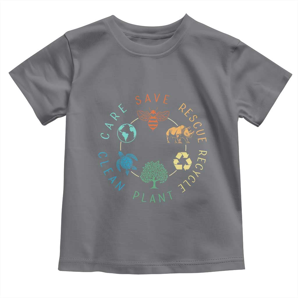 Save Bees Rescue Animals Recycle Plastic Toddler T Shirt Earth Day Protect The Environment