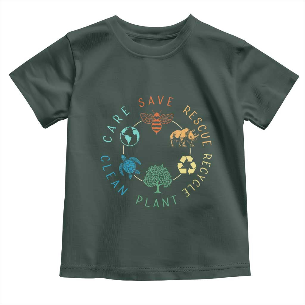 Save Bees Rescue Animals Recycle Plastic Toddler T Shirt Earth Day Protect The Environment