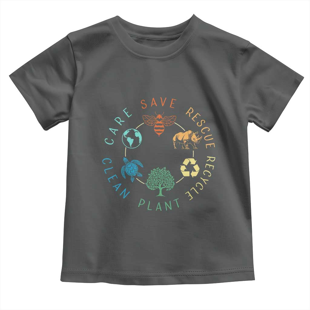 Save Bees Rescue Animals Recycle Plastic Toddler T Shirt Earth Day Protect The Environment