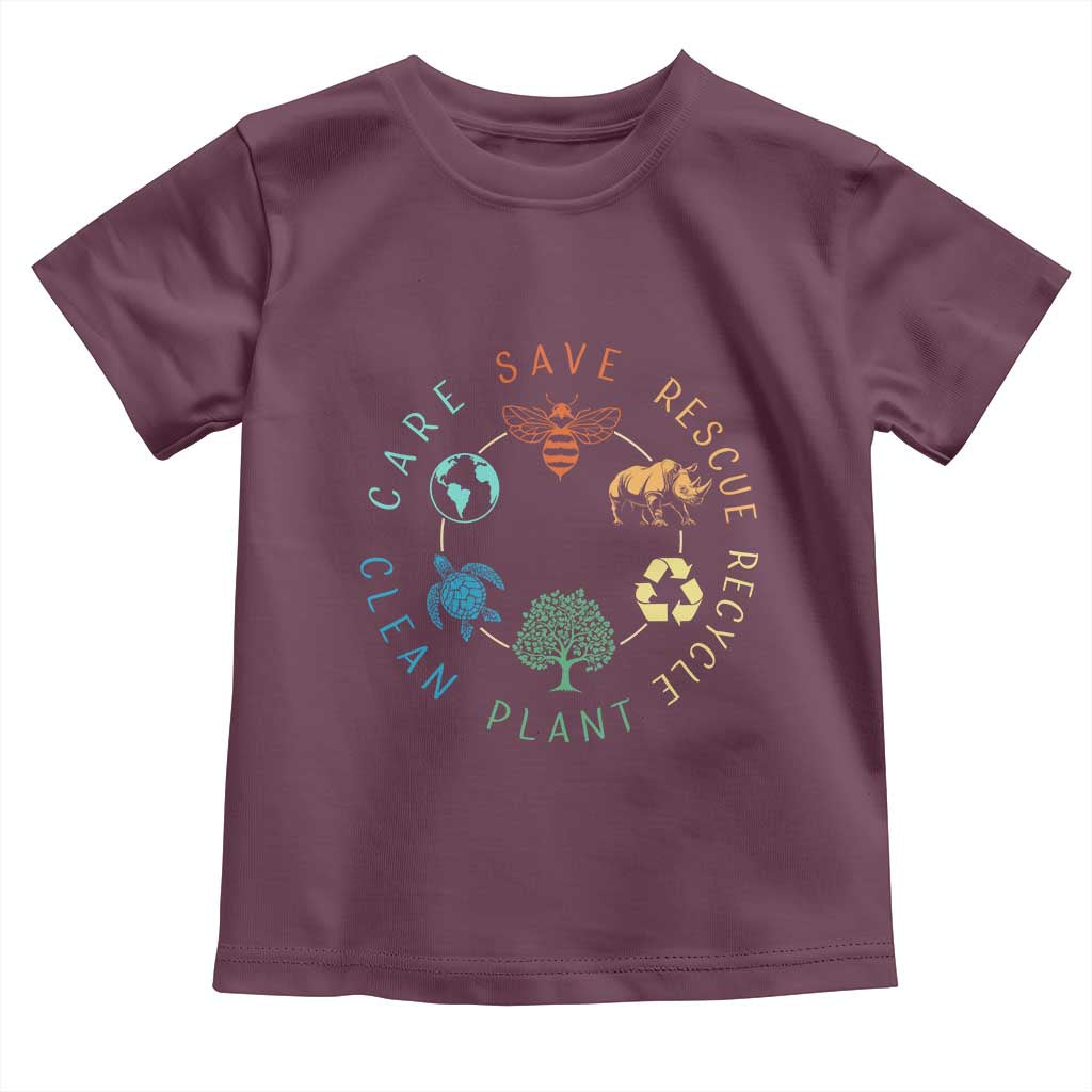 Save Bees Rescue Animals Recycle Plastic Toddler T Shirt Earth Day Protect The Environment