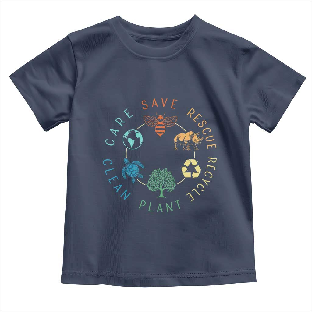Save Bees Rescue Animals Recycle Plastic Toddler T Shirt Earth Day Protect The Environment