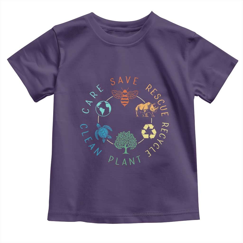 Save Bees Rescue Animals Recycle Plastic Toddler T Shirt Earth Day Protect The Environment