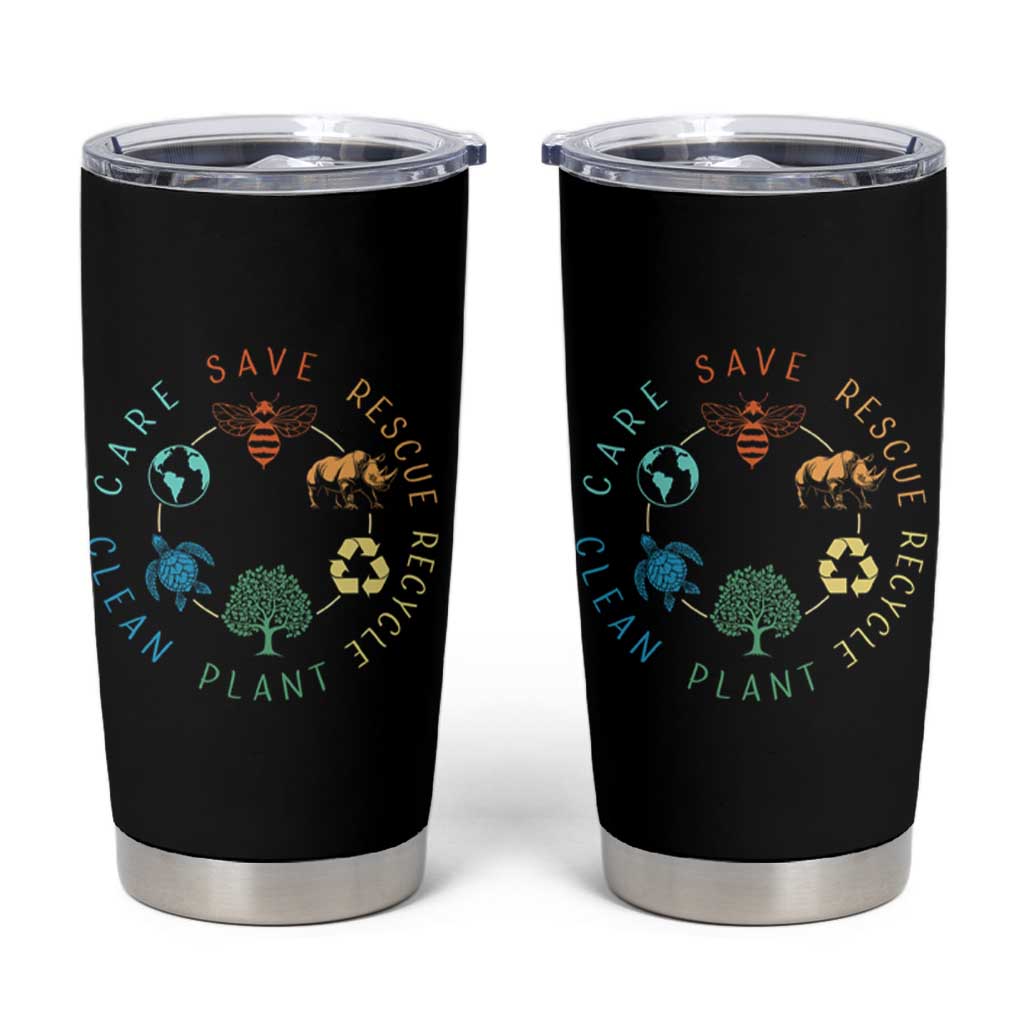 Save Bees Rescue Animals Recycle Plastic Tumbler Cup Earth Day Protect The Environment