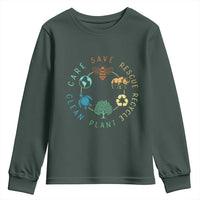 Save Bees Rescue Animals Recycle Plastic Youth Sweatshirt Earth Day Protect The Environment