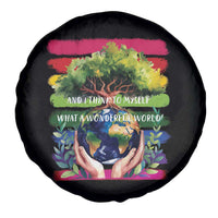Earth Day Spare Tire Cover And I Think To Myself What A Wonderful World Rainbow