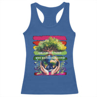 Earth Day Racerback Tank Top And I Think To Myself What A Wonderful World Rainbow