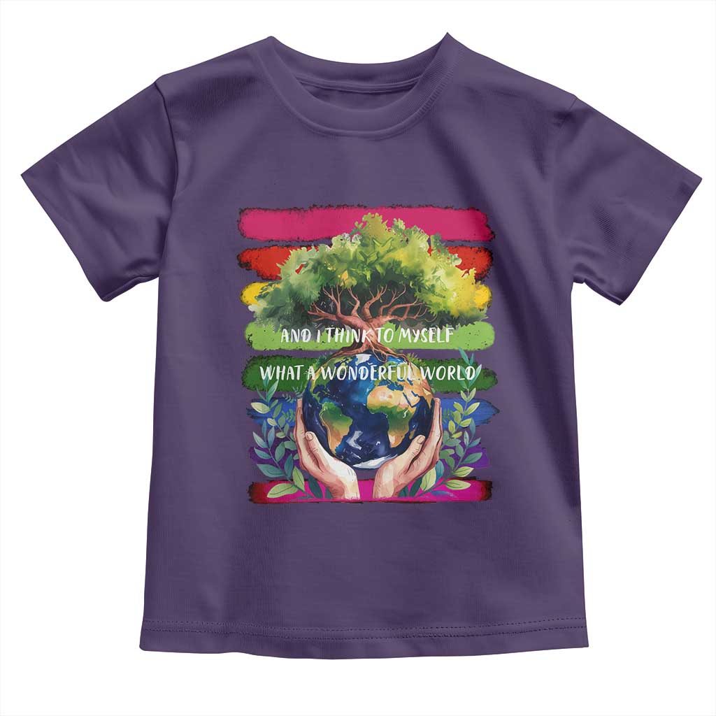 Earth Day Toddler T Shirt And I Think To Myself What A Wonderful World Rainbow