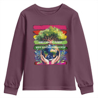Earth Day Youth Sweatshirt And I Think To Myself What A Wonderful World Rainbow
