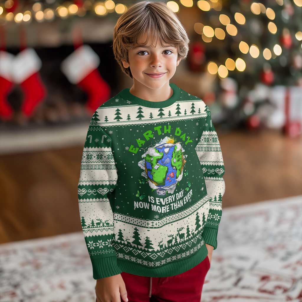 Earth Day Is Every Day Ugly Christmas Sweater Now More Than Ever - Wonder Print Shop