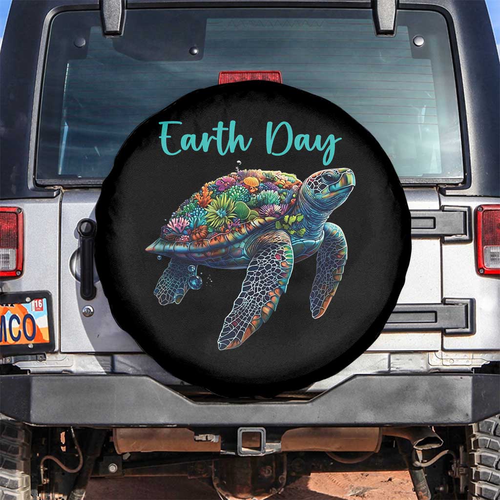 Sea Turtle Earth Day Spare Tire Cover Save The Earth
